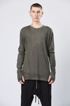 THOM KROM - SLIM FIT LONG SLEEVES TOP MTS 778, IN IVY GREEN