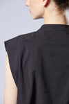 THOM KROM - BLOUSE VEST WITH WIDE SHOULDERS WH 6, IN BLACK