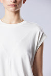 THOM KROM - ROUND NECK LOOSE FIT TOP WTS 510, IN OFF WHITE