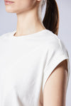 THOM KROM - ROUND NECK LOOSE FIT TOP WTS 510, IN OFF WHITE