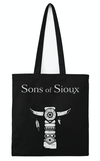 SONS OF SIOUX - COTTON TOTEBAG WITH LOGO, IN BLACK