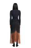 DSTM - ANATTA FRINGE SKIRT, IN BLACK AND OCHER