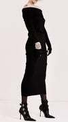 NOSTRA SANTISSIMA - maxi dress with hood, in black