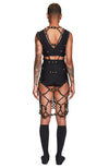 DSTM - SHIBARI DRESS, IN BLACK AND GOLD