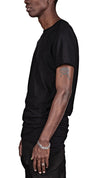 139DEC - Asymmetric Stitched T-Shirt, in black