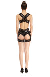 DSTM - ONYX SUSPENDER BELT, IN BLACK