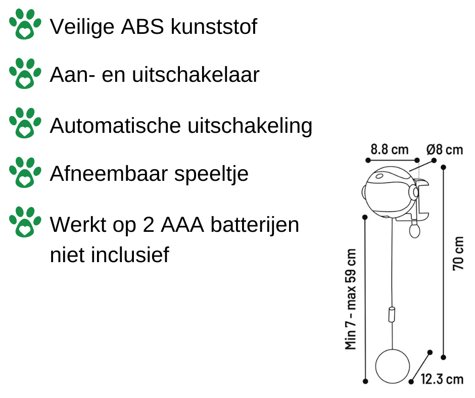 interactief kattenspeeltje spinny bal