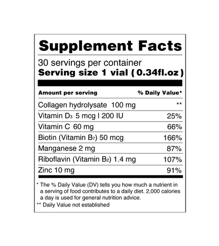 Supplement Facts Collagen