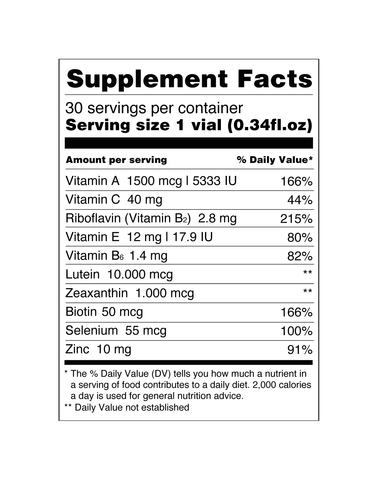 Supplement Facts Eye support