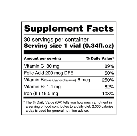 Supplement Facts Iron