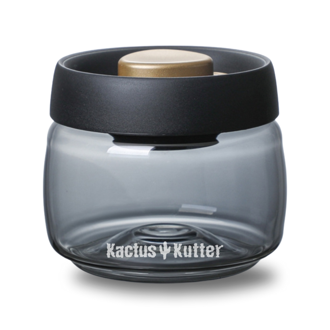 KACTUSKUTTER Vacuum Sealed Storage Jar, 400ml / 13.5oz Airtight Containers With UV Resistant to Preserve Freshness and Flavor - KactusKutter product image