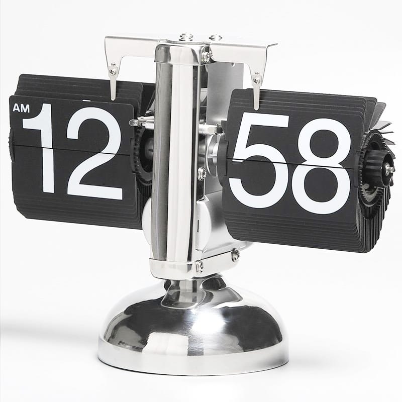 Vintage Flip Page Clock, Auto Rotate