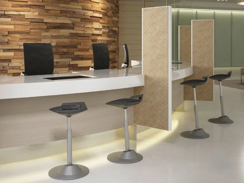 Aeris Muvman Active Sit Stand Stool in Reception Area Setup