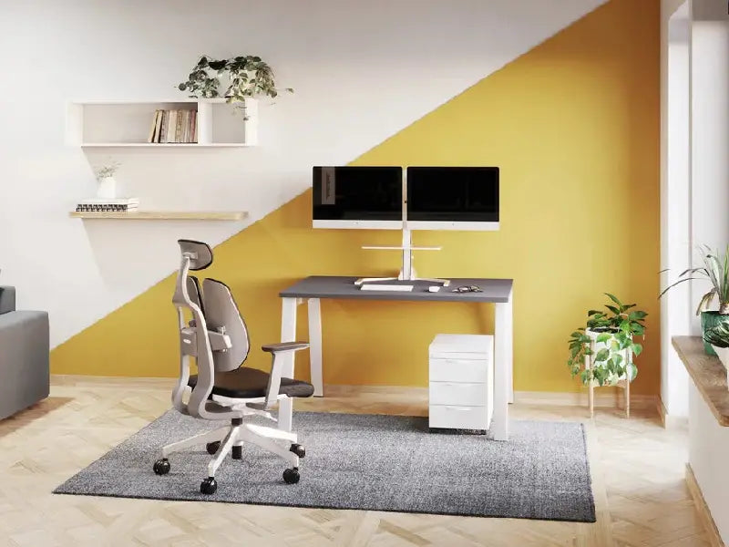 Desk with Space Cleared Off