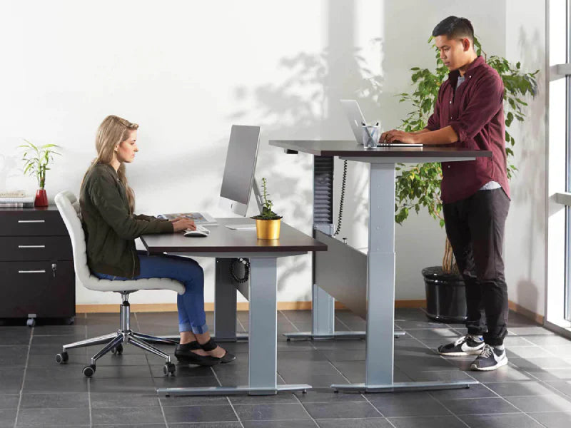 High Technology in the Office Sit Standing Desks Image