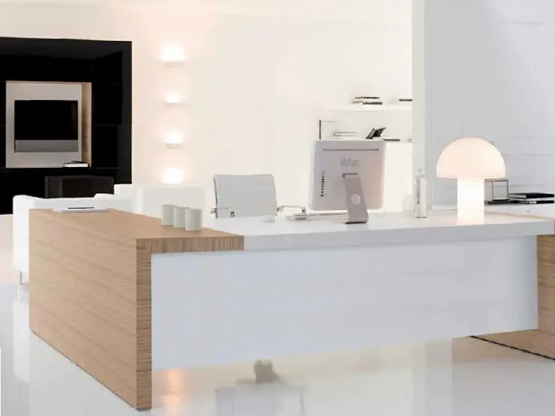 Minimalist Design Lightbox Image White Desk