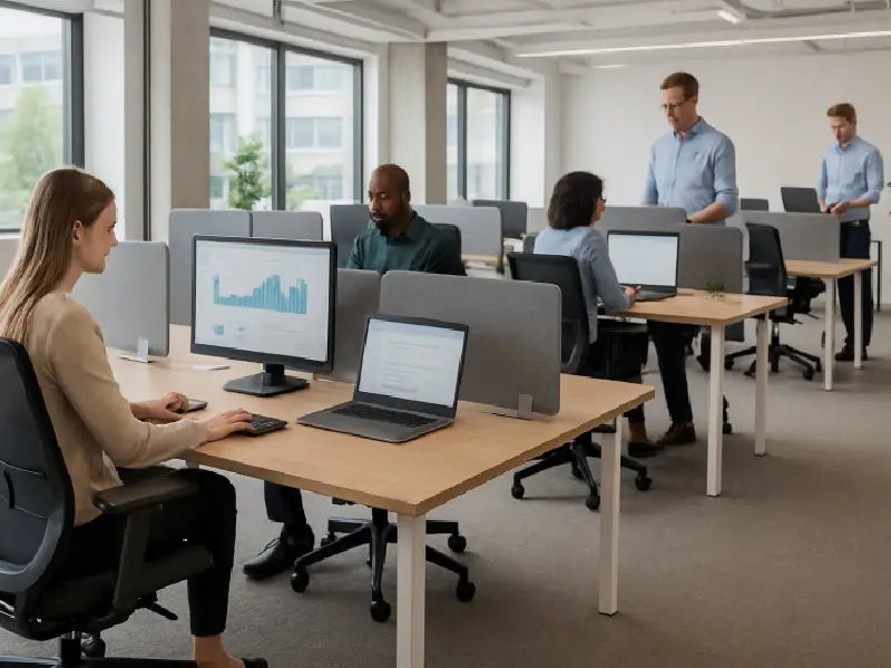 Workstations Are Shared by a Flexible Workforce