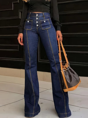 Flare Jeans with Pockets - Sinful Femme