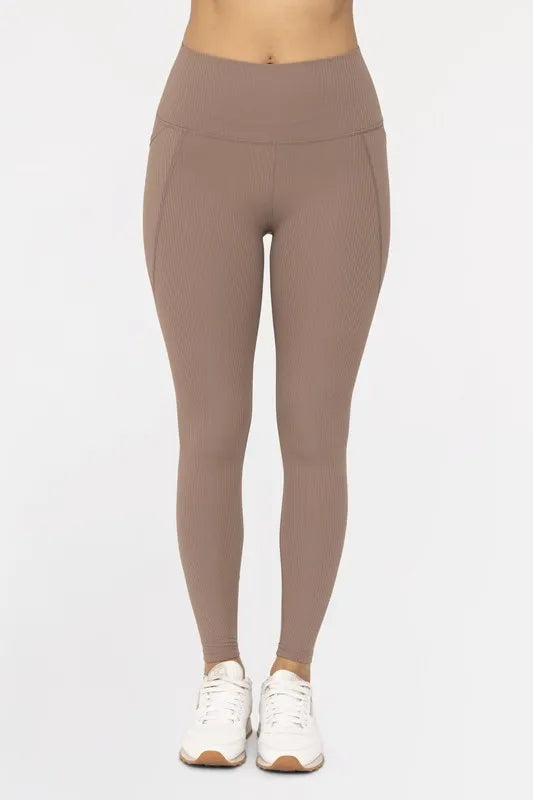 MONO B Soft Ribbed High Waisted Leggings