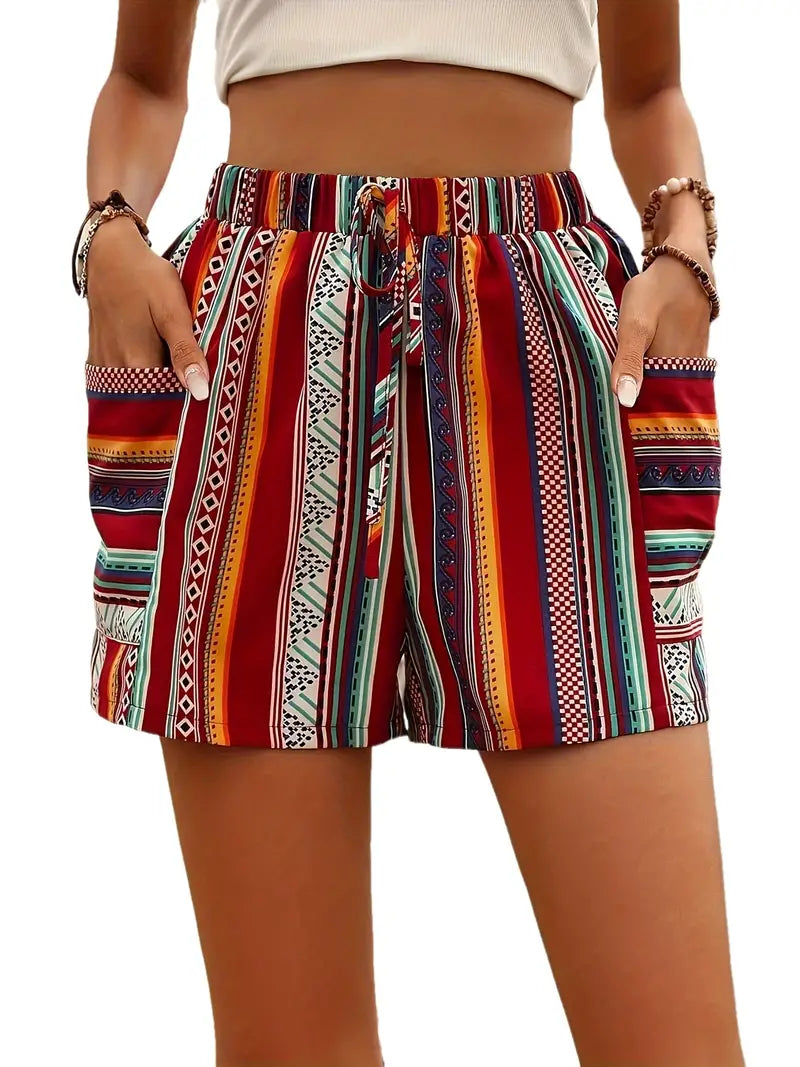 Product Image for Stilla | Stribede Shorts Med Lomme Design, Multifarvet / L