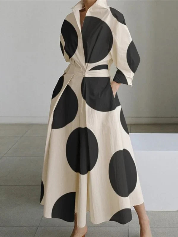 Product Image for Stilla | Maxi Kjole Med Temper Print, Butik pletter / L