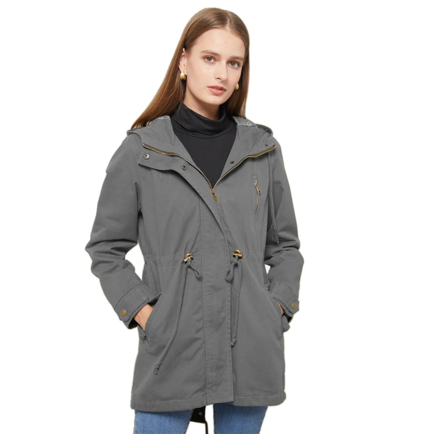 Product Image for Stilla | Afslappet Vindafvisende Kvinders Sommerfrakke, Grå / XL