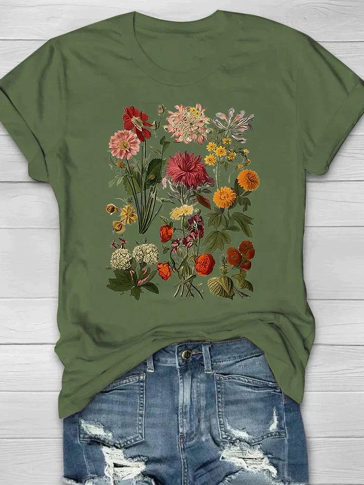 Product Image for Stilla | Floral TShirt, Oliven / S