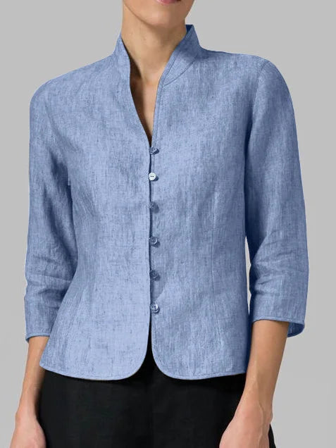 Product Image for Stilla | Cotton Linen Strikketrøje Til Stilfuld og Komfortabel Brug, Blå / S