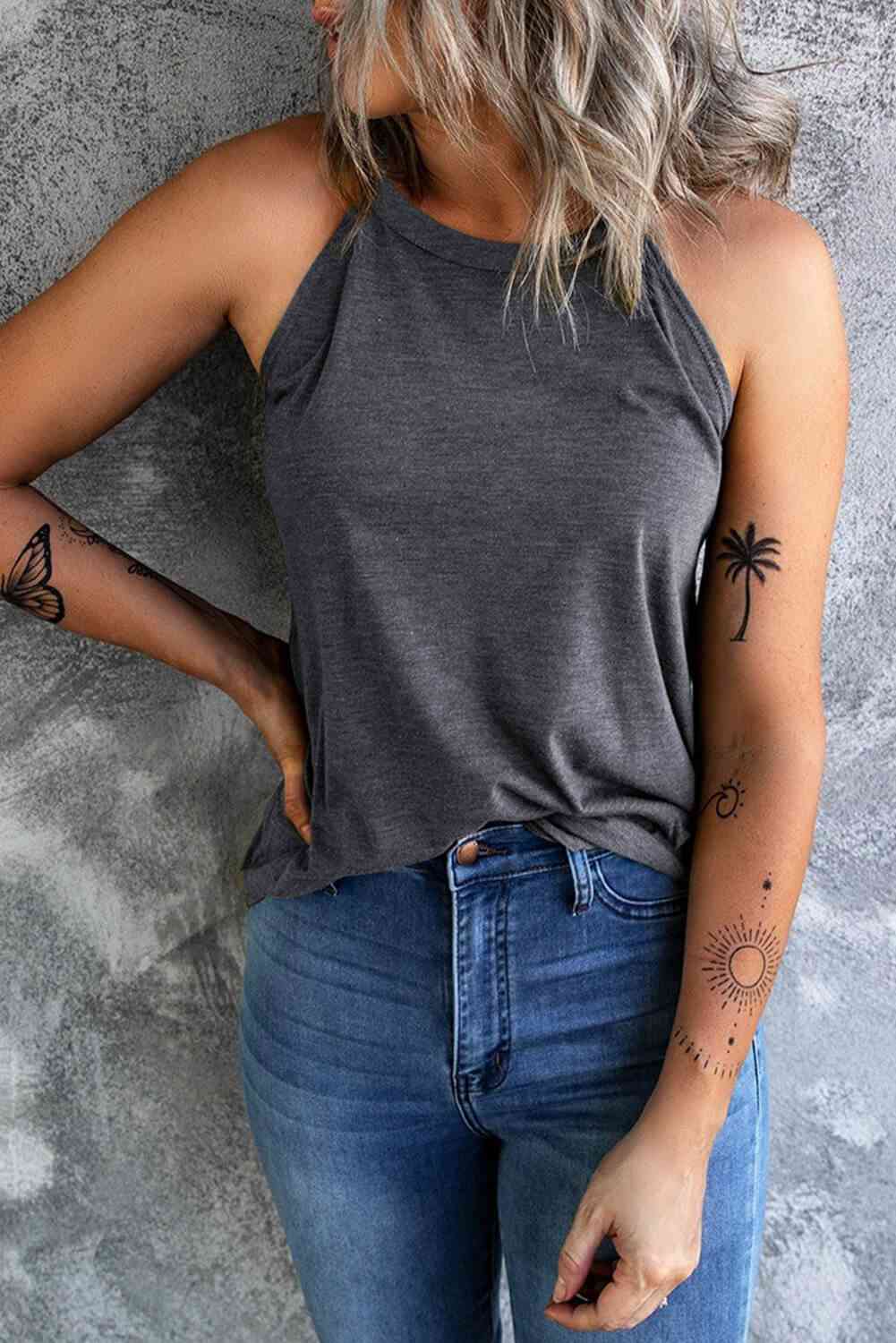 Product Image for Stilla | Hem Grecian Tank Top, Mørkegrå / M