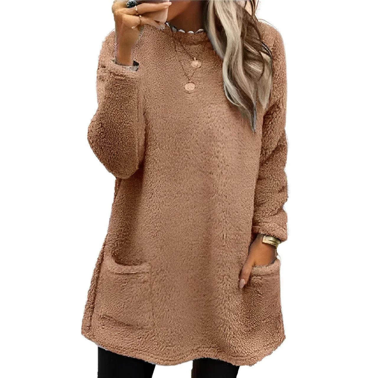 Product Image for Stilla | Hyggeligt Furry Pullover Til Kvinder, Brun / M