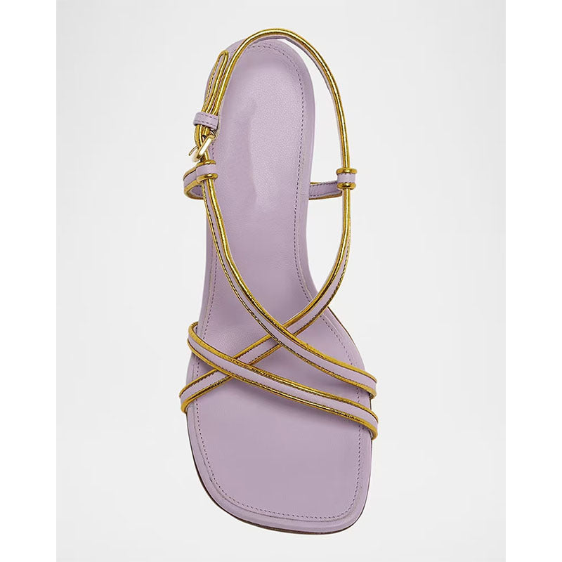 Product Image for Femme Strappy Flade Sandaler med Metallic-Accent Stilla, Rosa / 42