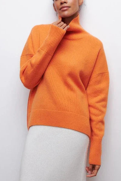 Product Image for Stilla | Rullekravebluse Varm og Behagelig, Orange / XL