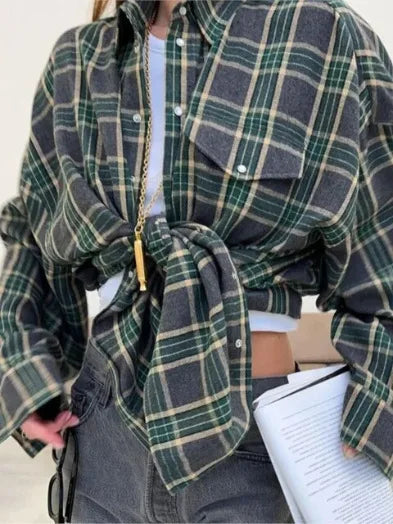 Product Image for Stilla | Casual Almindelig Flannel til Kvinder, Mørkegrøn / S (2 - 4)