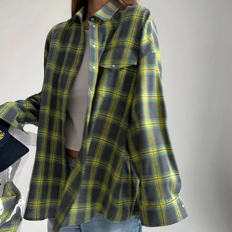 Product Image for Stilla | Casual Almindelig Flannel til Kvinder, Grøn / S (2 - 4)