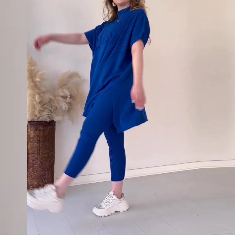 Product Image for Stilla | To-delt Kostume I Blødt Strik, Blå / S