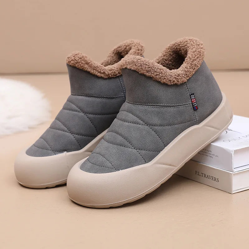 Product Image for Stilla | Vatterede Eco-Suede Vinterstøvler, Grå / 7.5 | 38