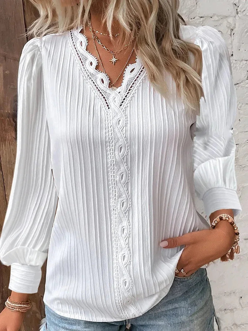 Product Image for Stilla | Elegant Damen Bluse, Hvid / 2XL