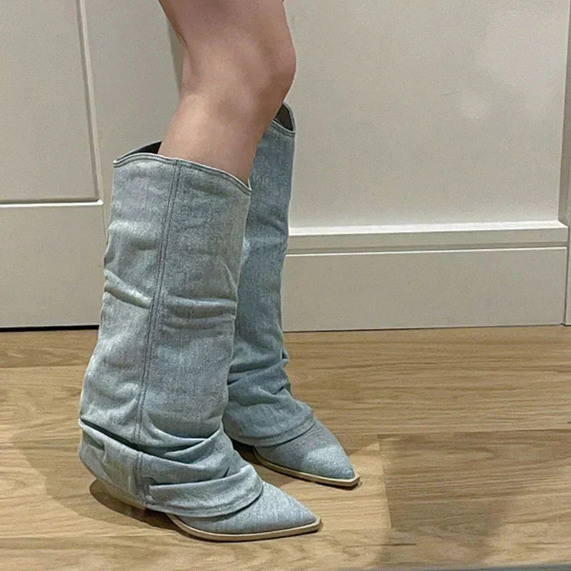 Product Image for Stilla | Jeans Cowboy Støvler Western Spirit Til Damer, Himmelblå / 39