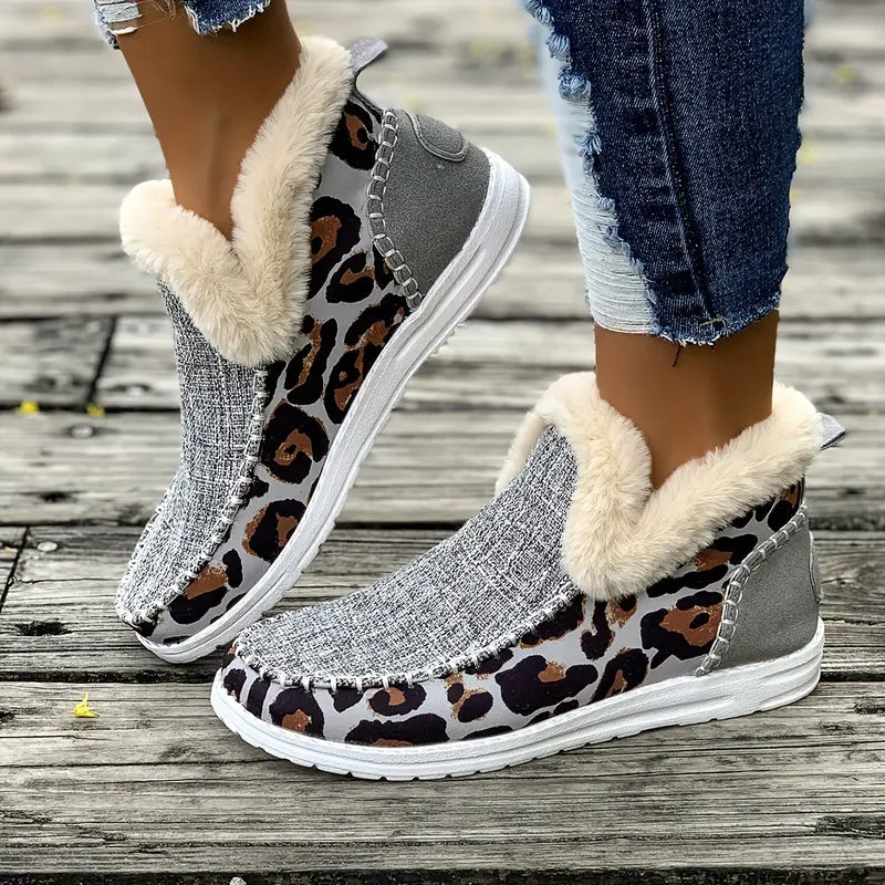 Product Image for Stilla | Polarfutter Med for Panterprint Varme, Bløde Såler, 39 / Lys grå