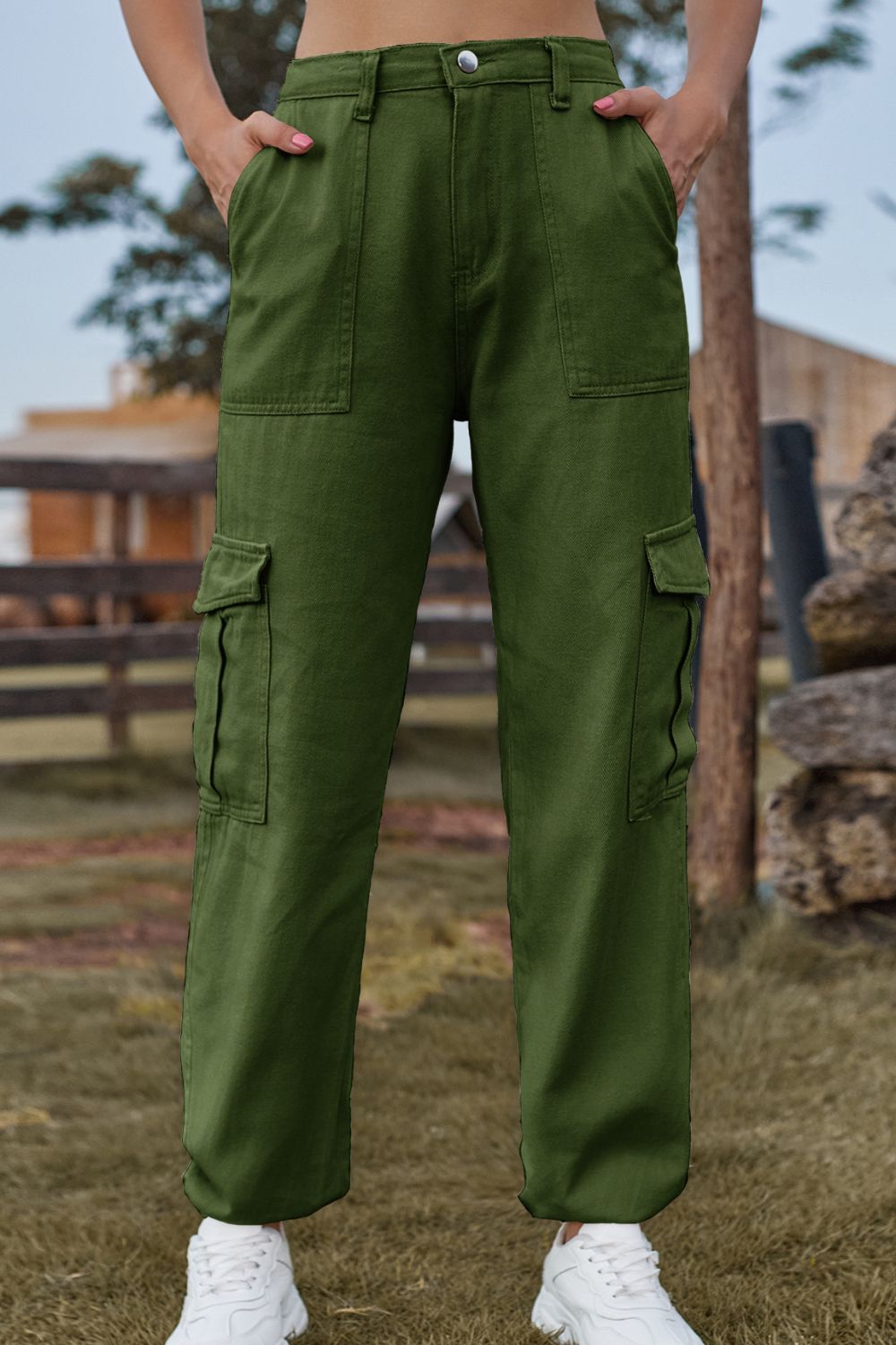 Product Image for Stilla | Jeans med lomme, Army Green / 2XL