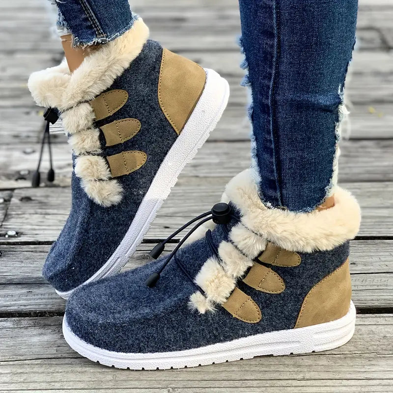 Product Image for Stilla | Dame Støvler Med Kunstig Pels, 36 / Blå