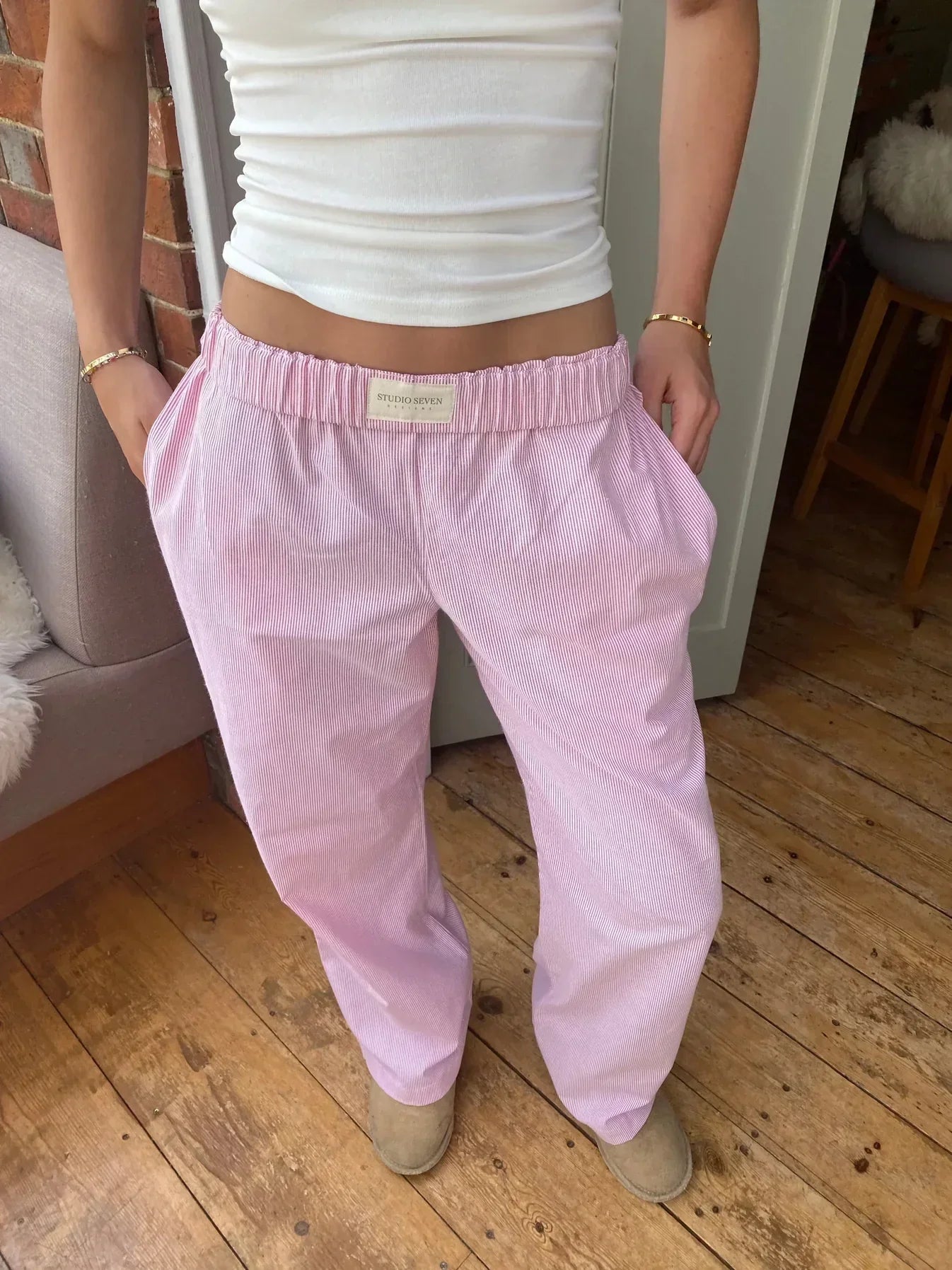 Product Image for Stilla | Stockholm Bukser i Lækkert Snit, Lys pink / XS