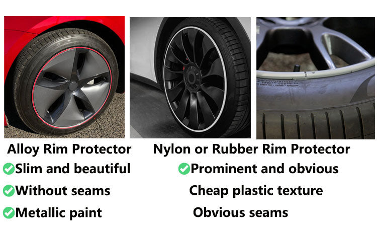 Aluminum Alloy Wheel Rim Protector for Tesla All Models 3/Y/S/X (4 PC
