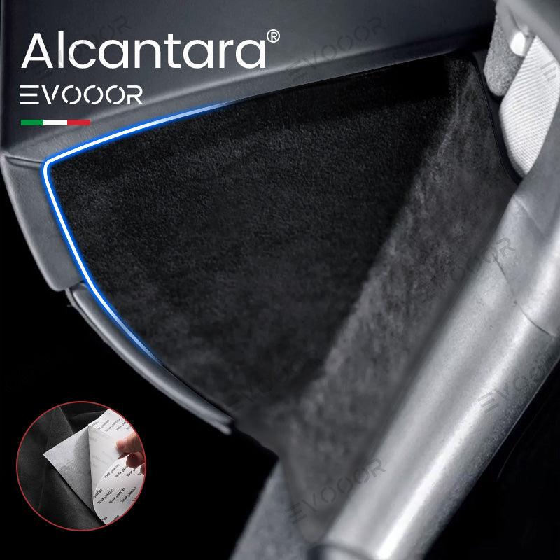Tesla Alcantara Dashboard Sides Triangular Stickers 2 PCS For 2024 Model 3 Highland