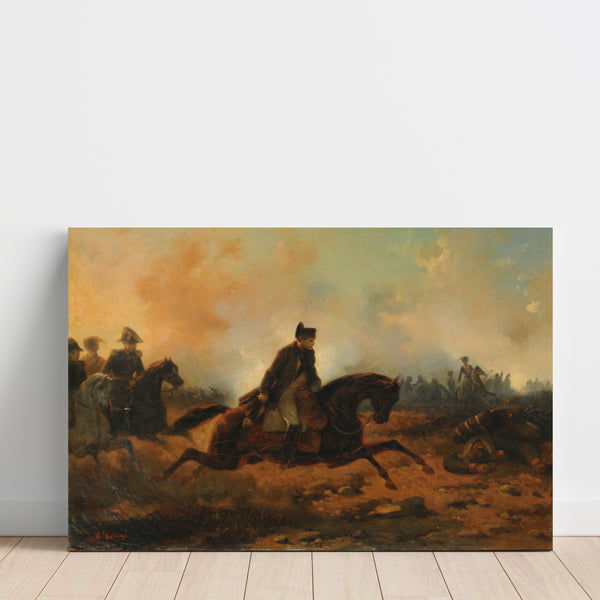 Napoléon chargeant à Waterloo par Hippolyte Bellangé