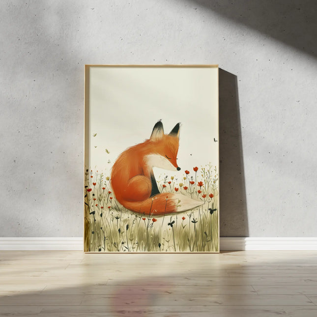 – Abendgedanken STILWAND FineArt Poster Fuchs-Welpe