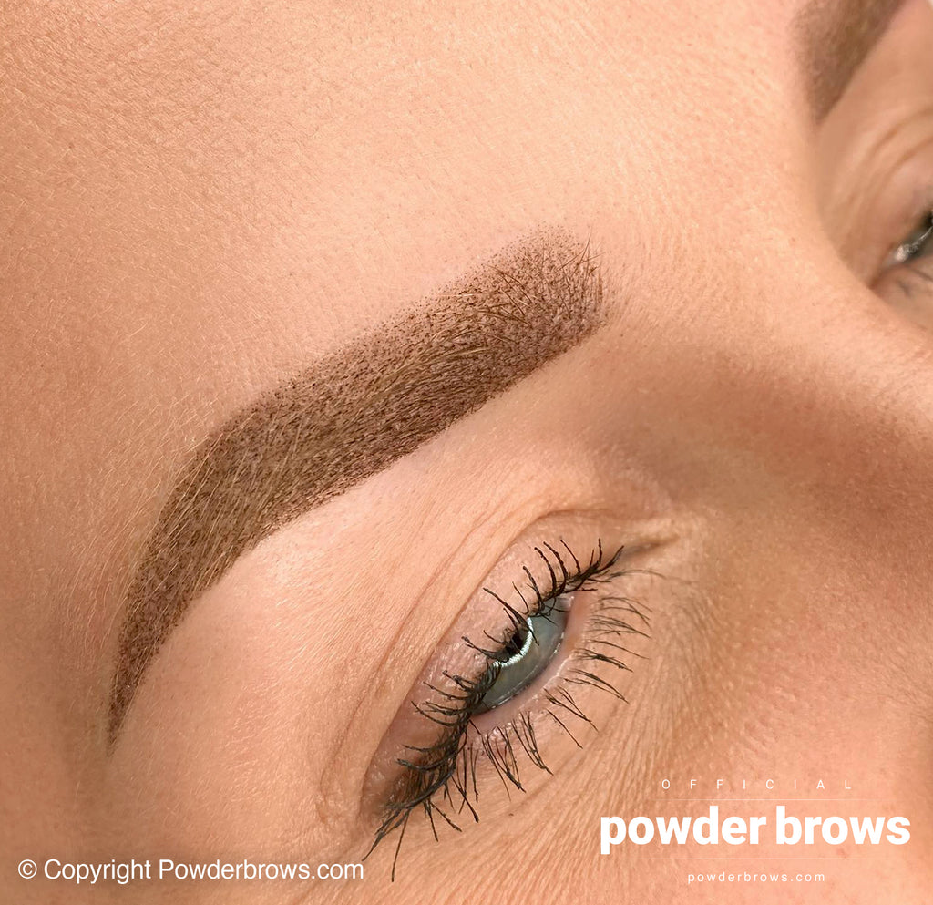 An example of powder brows.