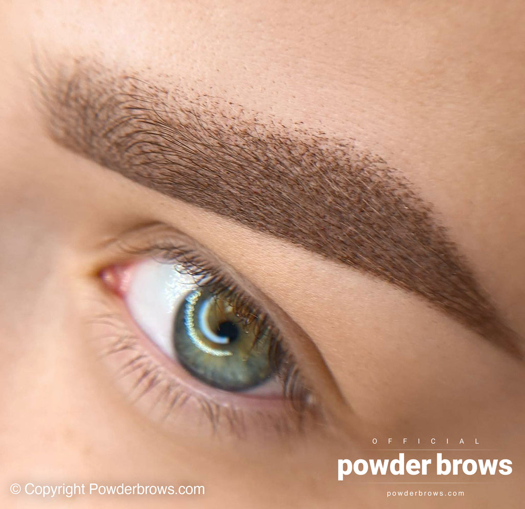 An example of powder brows.