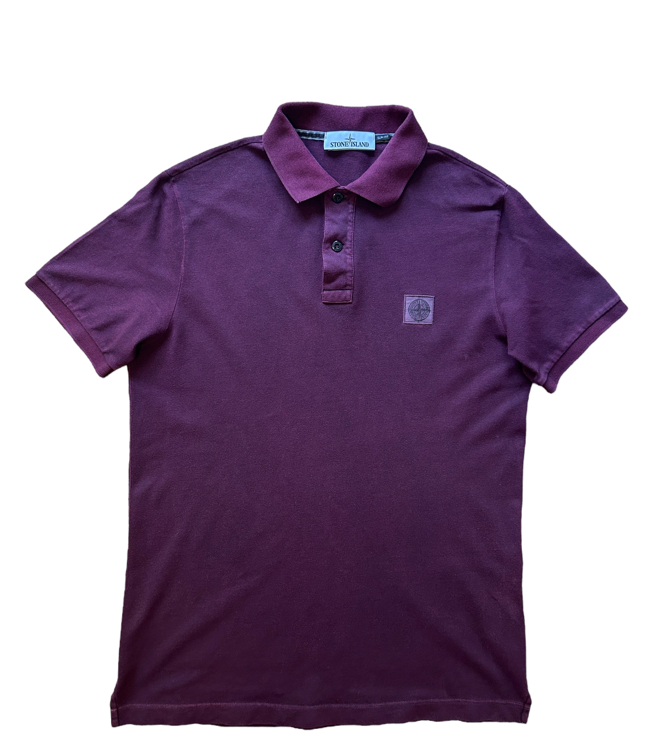 Image of Stone Island Burgundy Polo Shirt