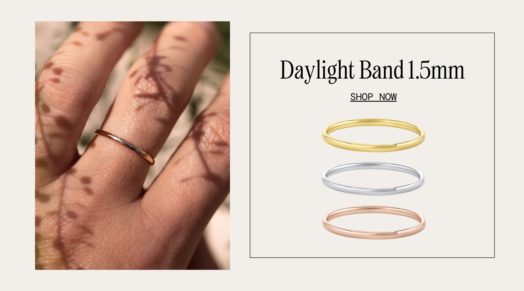 new daylight band 1.5mm wedding ring or stacking ring nashville